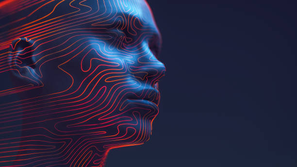 digital human head concept for ai, metaverse and facial recognition technology - 未来 個照片及圖片檔