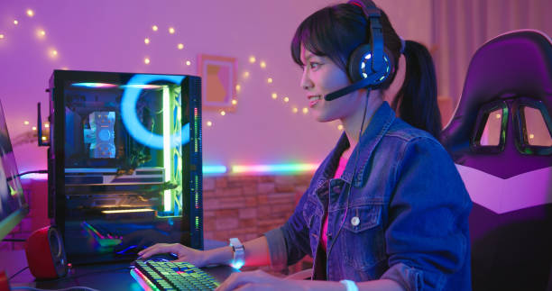 cyber sport gamer play game - 电竞 個照片及圖片檔