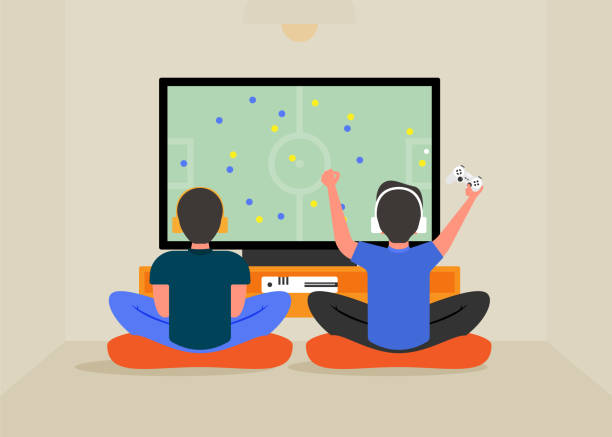 playing video games - 游戏 幅插畫檔、美工圖案、卡通及圖標